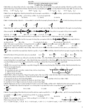 Giáo án VậT LÝ 11 - Bài ôn tập số 2 Dòng điện xoay chiều